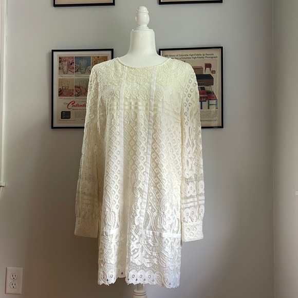 Modcloth Lace & Mesh Dress - Picture 1 of 11